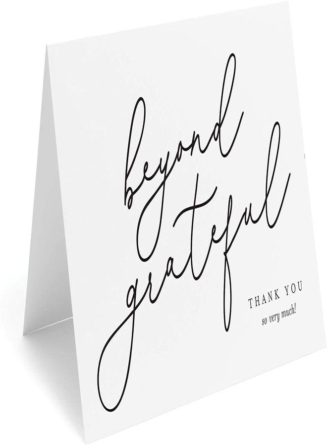 UE Beyond Grateful Thank You Cards with Envelopes, (Pack of 12) 4x6 Folded, Tented, Perfect for: Wedding, Bridal Shower, Baby Shower, Birthday, or just to say Thanks! - Image 3